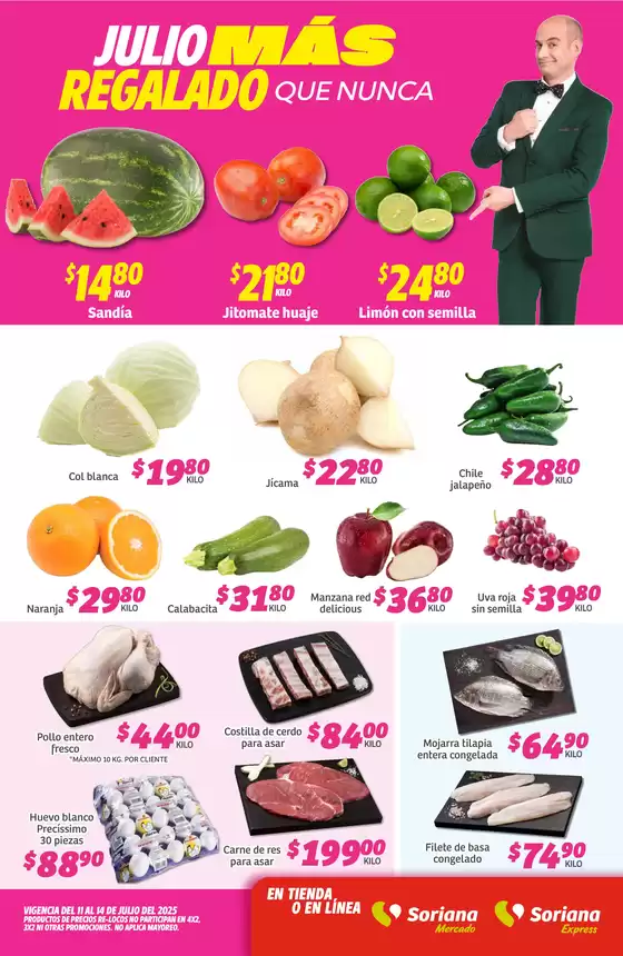 Catálogo Soriana Mercado en Tula de Allende | Catálogo Soriana Mercado | 2025-07-11T00:00:00.000Z - 2025-07-14T00:00:00.000Z