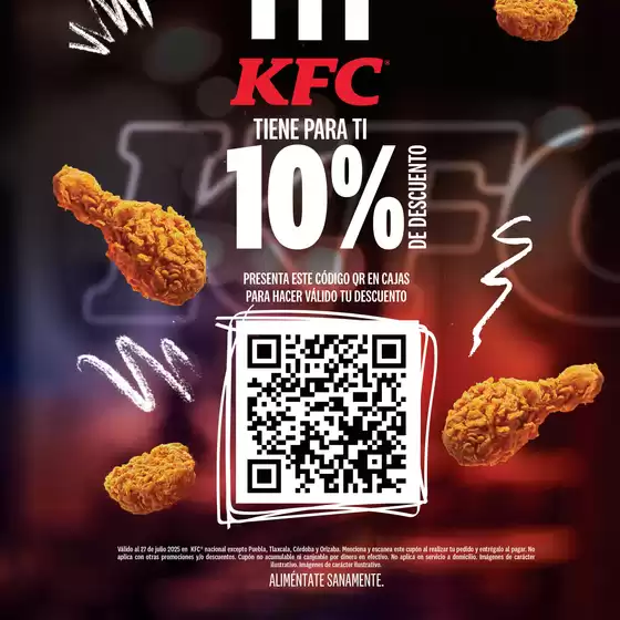 KFC tiene para ti 10% de Descuento