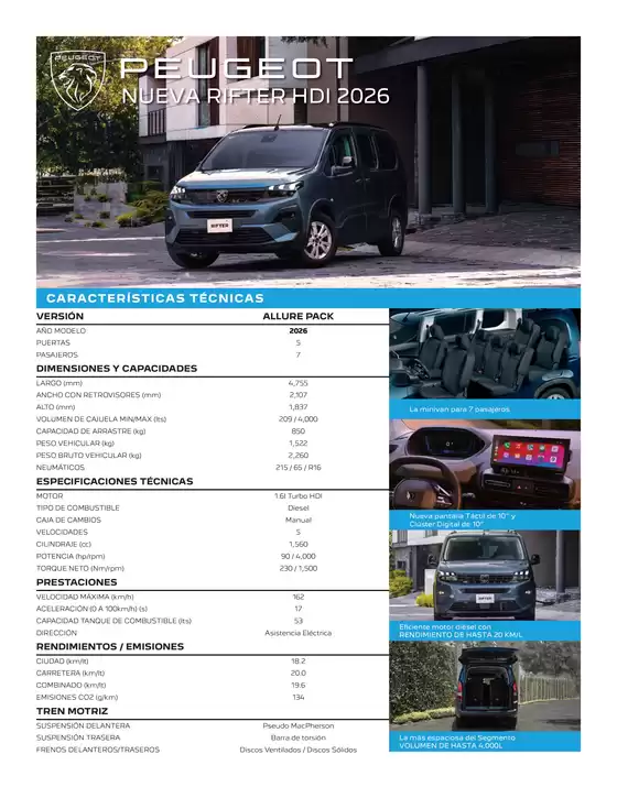 Catálogo Peugeot en San Nicolás de los Garza | NUEVA RIFTER HDI | 2025-07-17T00:00:00.000Z - 2026-07-17T00:00:00.000Z