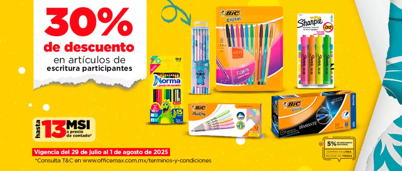 Catálogo OfficeMax en Heróica Guaymas | Excelente oferta para todos los clientes | 2025-07-29T00:00:00.000Z - 2025-08-01T00:00:00.000Z