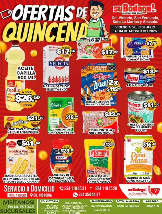 Catálogo SuBodega en Altamira | Descuentos y promociones | 2025-07-31T00:00:00.000Z - 2025-08-04T00:00:00.000Z