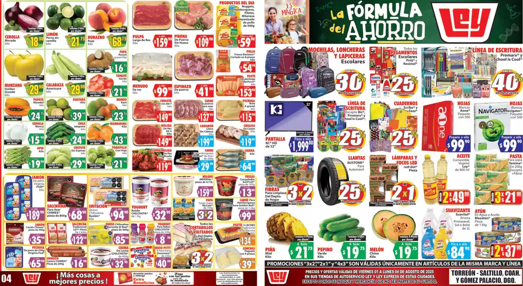 Catálogo Casa Ley en El Fuerte | Ofertas principales para ahorradores | 2025-08-01T00:00:00.000Z - 2025-08-04T00:00:00.000Z