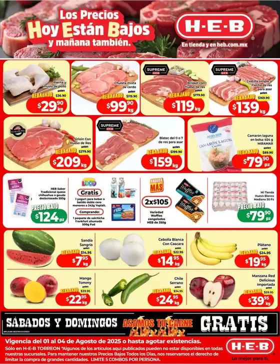 Catálogo HEB en Lerma de Villada | Grandes descuentos en productos seleccionados | 2025-08-04T00:00:00.000Z - 2025-08-04T00:00:00.000Z
