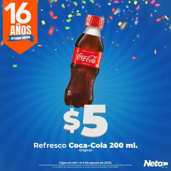Catálogo Tiendas Neto en Heróica Ciudad de Juchitán de Zaragoza | Ofertas especiales para ti | 2025-08-01T00:00:00.000Z - 2025-08-06T00:00:00.000Z