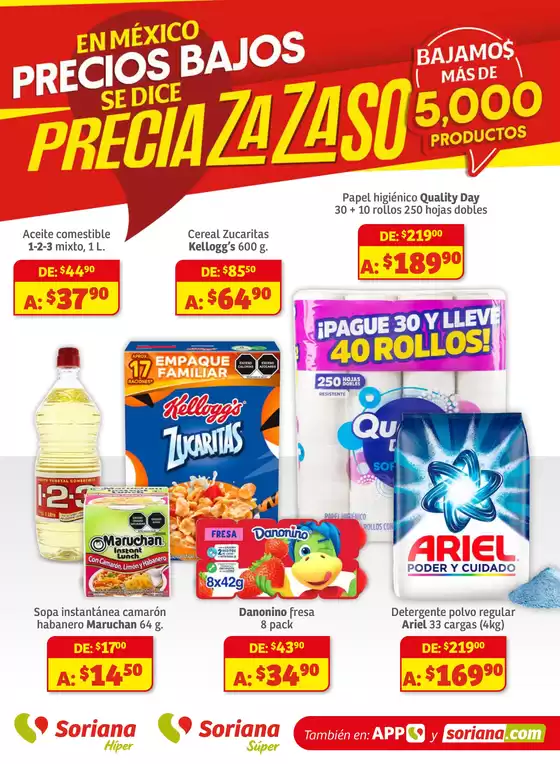 Catálogo Soriana Híper en Azcapotzalco | Preciazazaso Híper: Chi, Coah, Tamaulipas | 2025-08-04T00:00:00.000Z - 2025-08-13T00:00:00.000Z