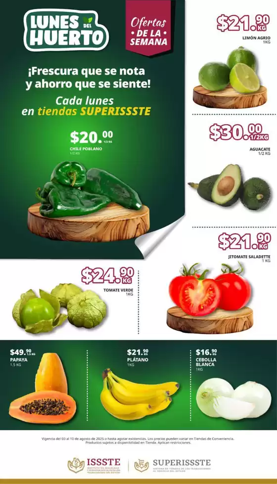 Catálogo SuperISSSTE en Rosamorada | Ofertas especiales para ti | 2025-08-03T00:00:00.000Z - 2025-08-10T00:00:00.000Z