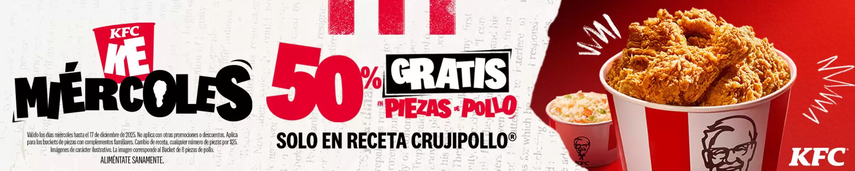 Catálogo KFC en Benito Juárez (CDMX) | Promo | 2025-08-05T00:00:00.000Z - 2025-12-17T00:00:00.000Z