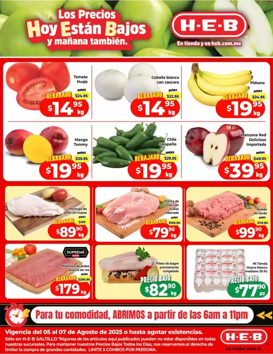 Catálogo HEB en Las Choapas | Ofertas principales para todos los clientes | 2025-08-05T00:00:00.000Z - 2025-08-07T00:00:00.000Z