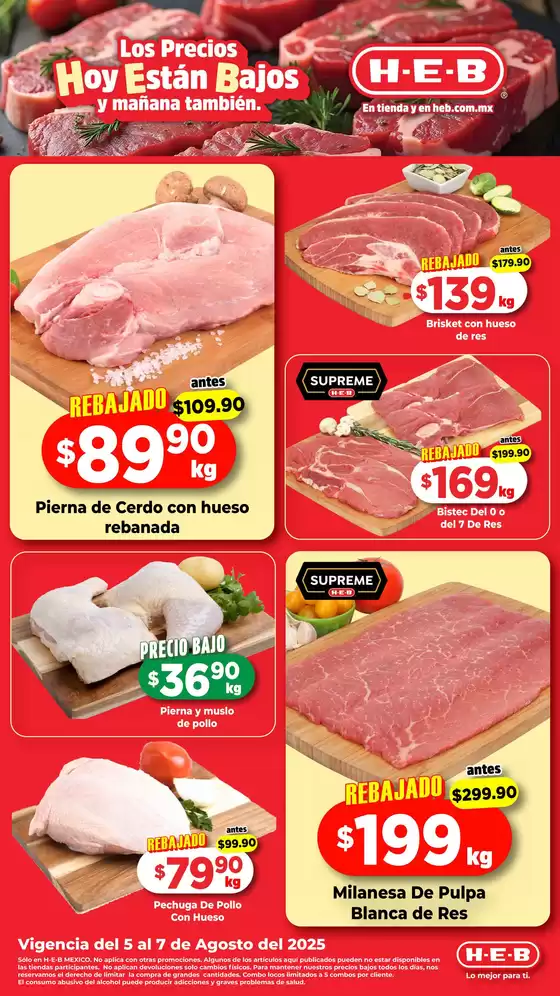 Catálogo HEB en Calvillo | Ofertas principales y descuentos | 2025-08-05T00:00:00.000Z - 2025-08-07T00:00:00.000Z