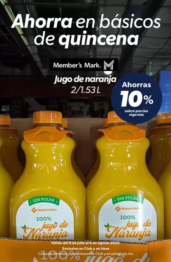 Catálogo Sam's Club en Zihuatanejo | Gangas y ofertas actuales | 2025-07-08T00:00:00.000Z - 2025-08-06T00:00:00.000Z