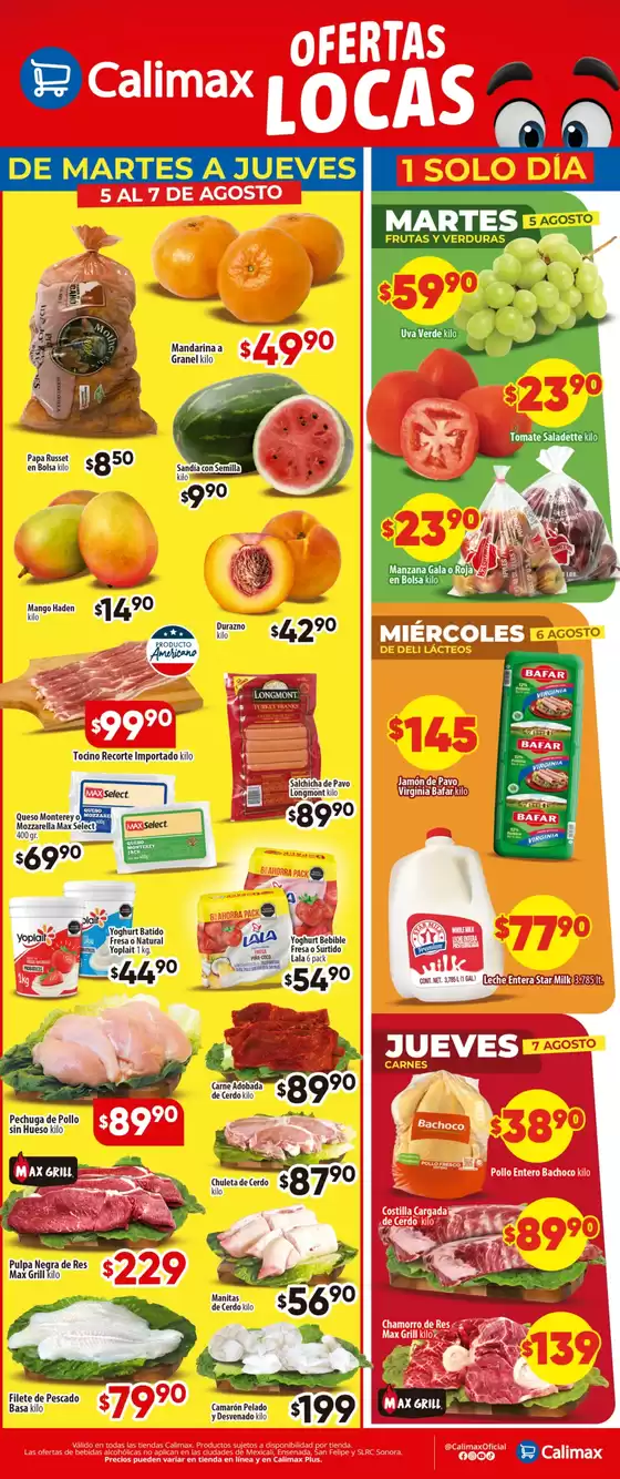 Catálogo Calimax en Atoyac de Álvarez | Calimax Ofertas Martes-Jueves | 2025-08-05T00:00:00.000Z - 2025-08-07T00:00:00.000Z