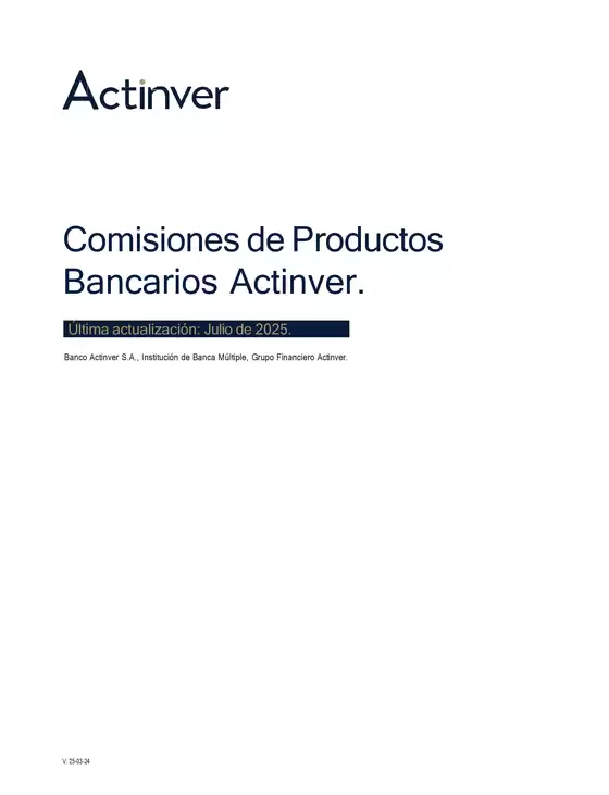 Catálogo Actinver en Chicomuselo | Lista de comisiones | 2025-08-07T00:00:00.000Z - 2025-12-31T00:00:00.000Z