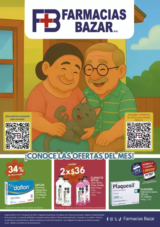 Catálogo Farmacias Bazar en Peribán de Ramos | Folleto | 2025-08-08T00:00:00.000Z - 2025-08-31T00:00:00.000Z