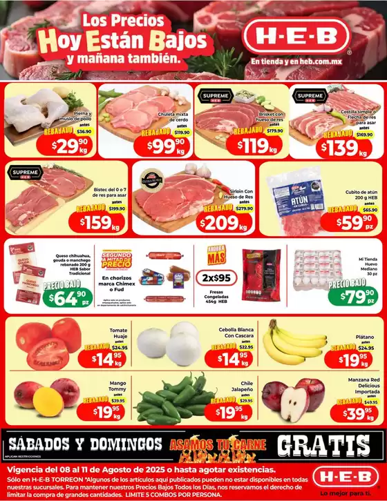 Catálogo HEB en María Lombardo de Caso | Gran variedad de ofertas | 2025-08-08T00:00:00.000Z - 2025-08-11T00:00:00.000Z