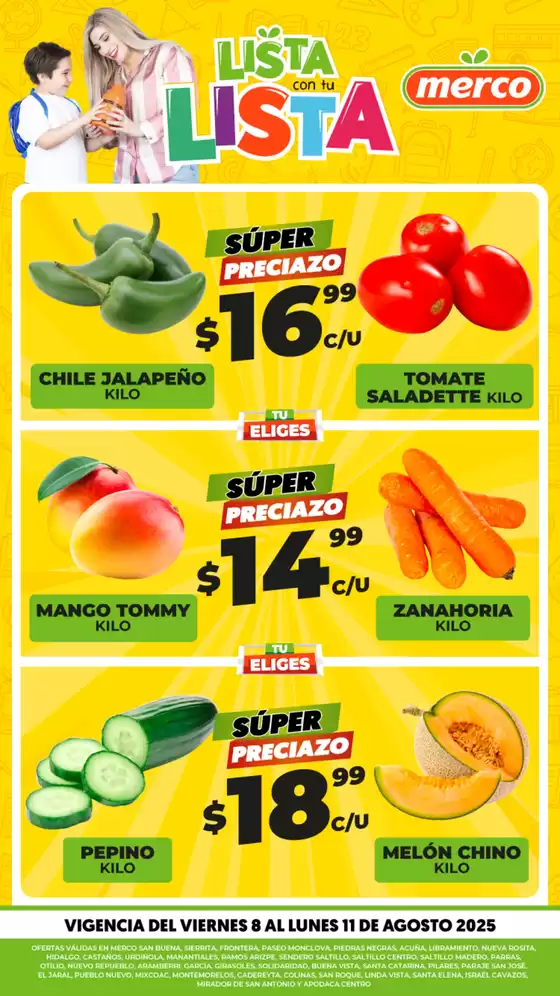 Catálogo Merco en González (Tamaulipas) | Frutas y verduras del 8 al 11 de Agosto | 2025-08-08T00:00:00.000Z - 2025-08-11T00:00:00.000Z