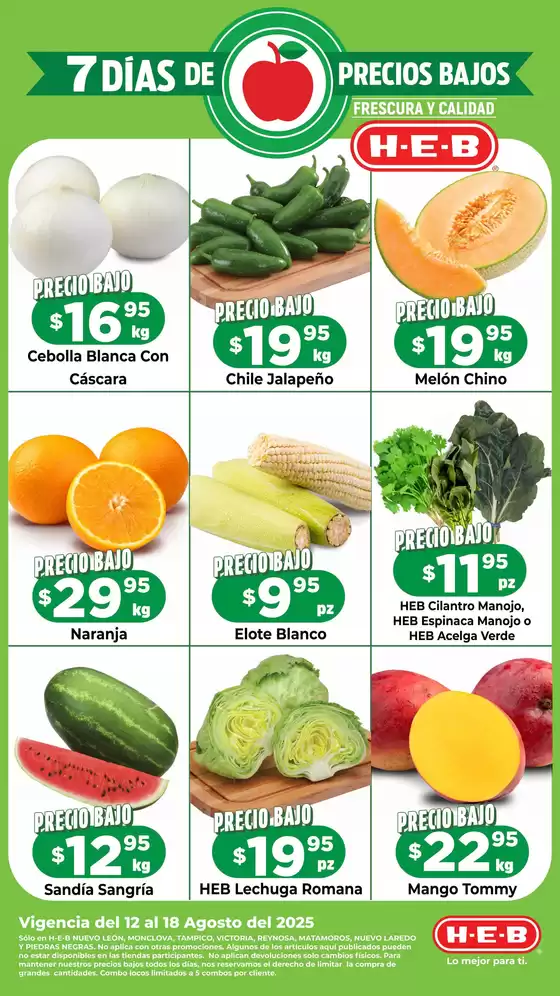 Catálogo HEB en San Nicolás de los Garza | Grandes descuentos en productos seleccionados | 2025-08-12T00:00:00.000Z - 2025-08-18T00:00:00.000Z