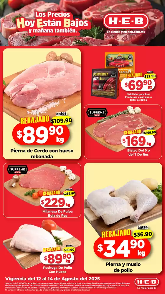 Catálogo HEB en Ocosingo | Ofertas principales para todos los cazadores de gangas | 2025-08-12T00:00:00.000Z - 2025-08-14T00:00:00.000Z