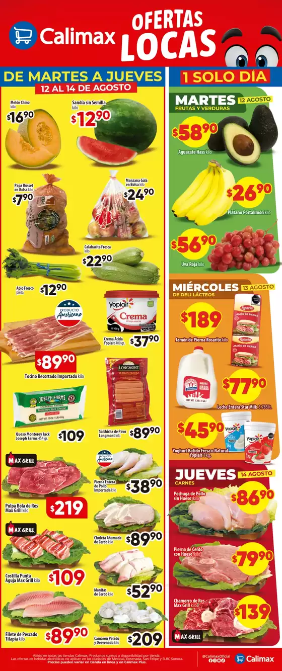 Catálogo Calimax en Xonacatlán | Calimax Ofertas Martes-Jueves | 2025-08-12T00:00:00.000Z - 2025-08-14T00:00:00.000Z