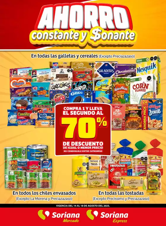 Catálogo Soriana Express en Tekit | Nuestras mejores ofertas para ti | 2025-08-14T00:00:00.000Z - 2025-08-18T00:00:00.000Z