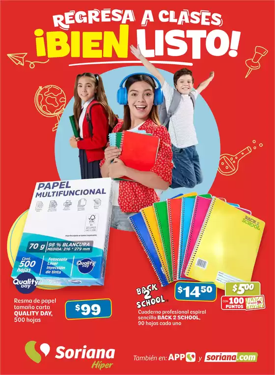 Catálogo Soriana Híper en Villahermosa | Regresa a clases bien listo Híper Nacional | 2025-08-15T00:00:00.000Z - 2025-09-10T00:00:00.000Z