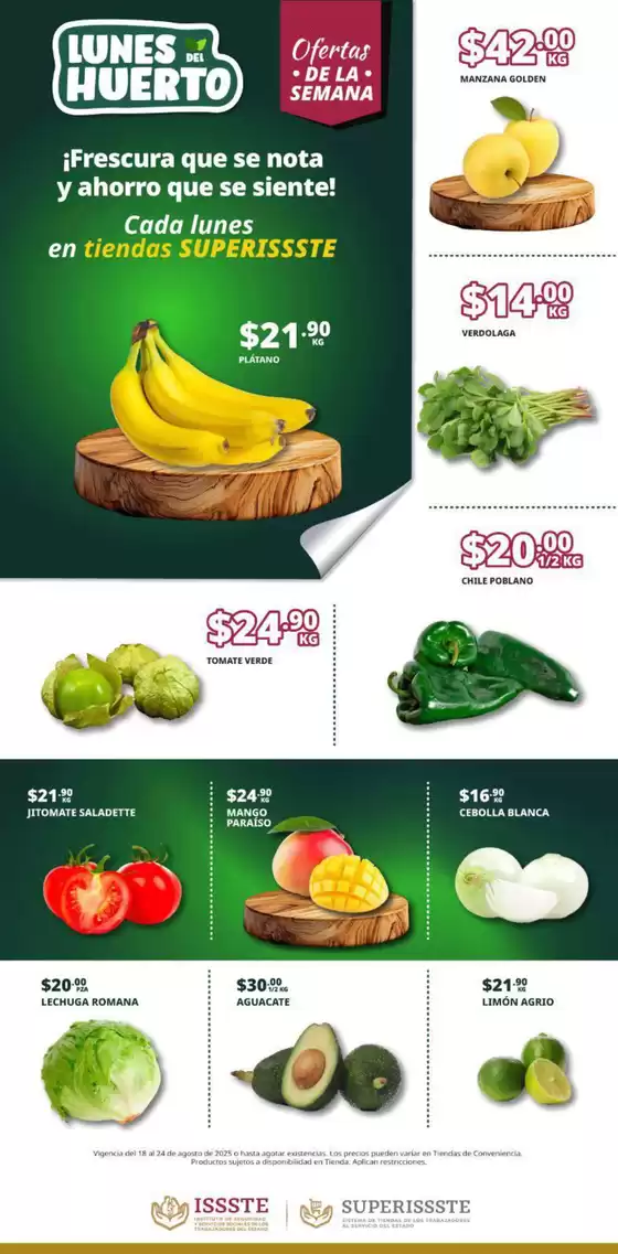 Catálogo SuperISSSTE en Minatitlán (Veracruz) | Ofertas especiales atractivas para todos | 2025-08-18T00:00:00.000Z - 2025-08-24T00:00:00.000Z