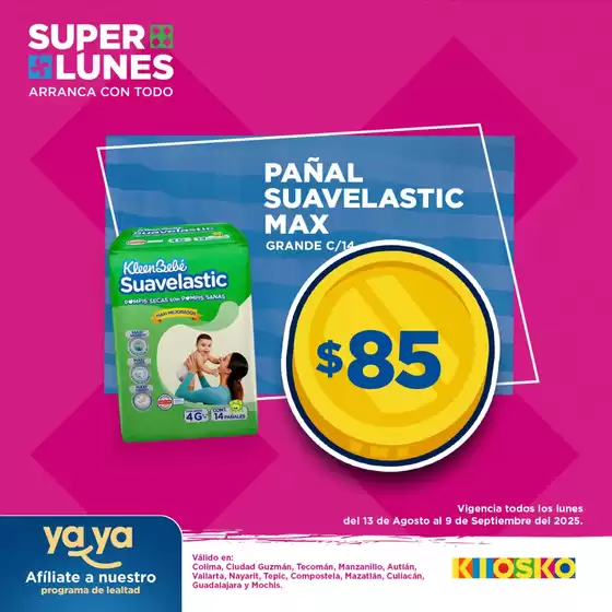 Catálogo Kiosko en Talpa de Allende | Super Lunes | 2025-08-13T00:00:00.000Z - 2025-09-09T00:00:00.000Z