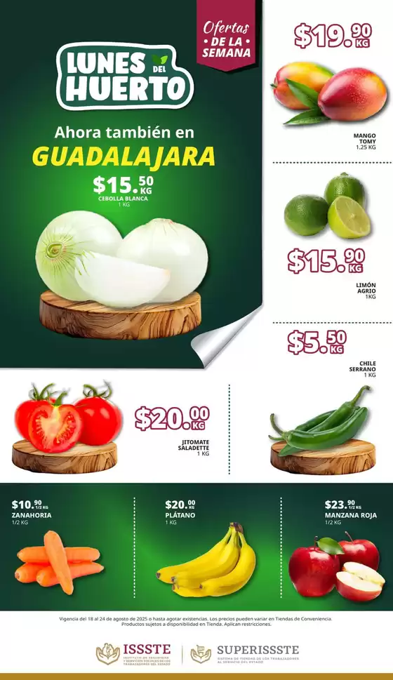 Catálogo SuperISSSTE en Guanajuato | Ofertas principales para todos los cazadores de gangas | 2025-08-18T00:00:00.000Z - 2025-08-24T00:00:00.000Z