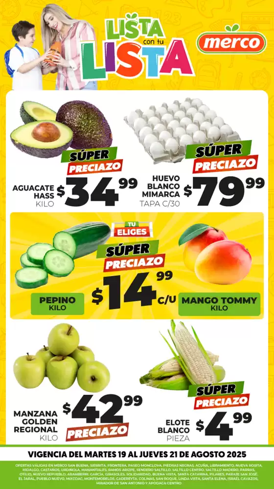 Catálogo Merco en Ciudad de México | Frutas y verduras del 19 al 21 de Agosto | 2025-08-19T00:00:00.000Z - 2025-08-21T00:00:00.000Z
