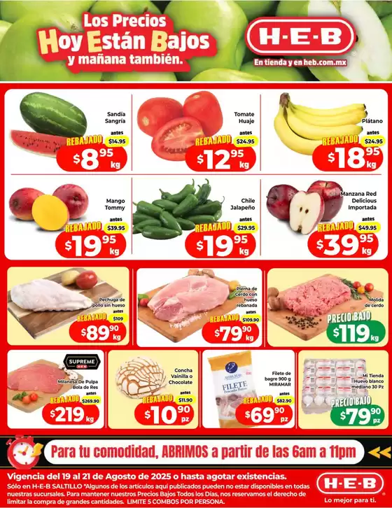 Catálogo HEB en Hualahuises | Excelente oferta para cazadores de gangas | 2025-08-20T00:00:00.000Z - 2025-08-21T00:00:00.000Z