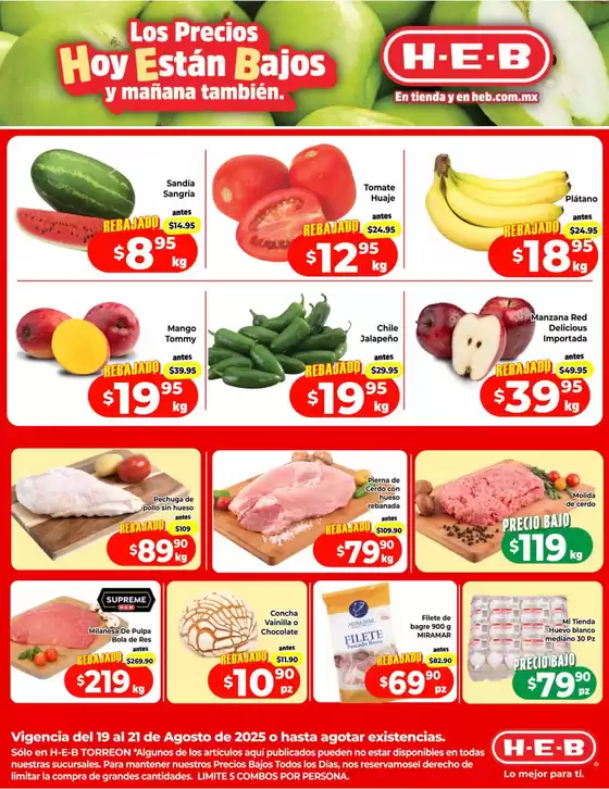 Catálogo HEB en Hualahuises | Ofertas exclusivas para nuestros clientes | 2025-08-20T00:00:00.000Z - 2025-08-21T00:00:00.000Z