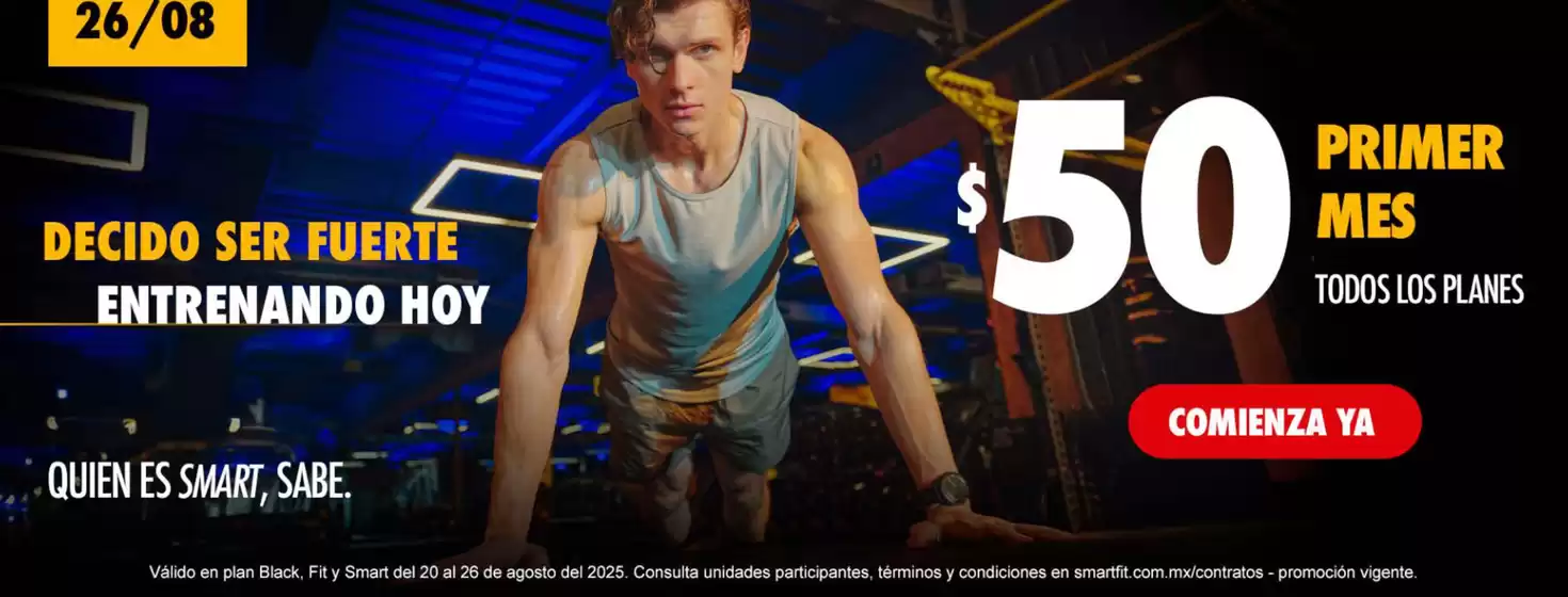 Catálogo Smart Fit en Guadalajara | Promo | 2025-08-26T00:00:00.000Z - 2025-08-26T00:00:00.000Z
