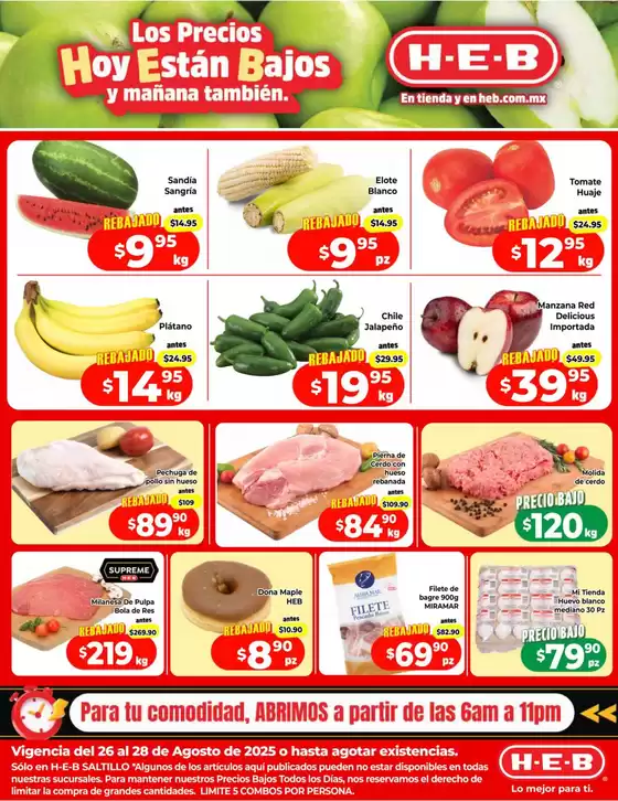 Catálogo HEB en Gustavo A Madero | Descuentos y promociones | 2025-08-26T00:00:00.000Z - 2025-08-28T00:00:00.000Z