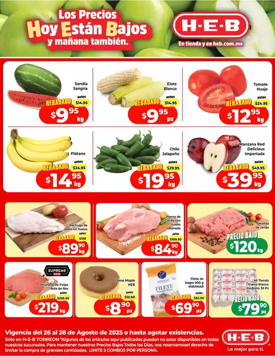 Catálogo HEB en Gustavo A Madero | Gangas exclusivas | 2025-08-26T00:00:00.000Z - 2025-08-28T00:00:00.000Z