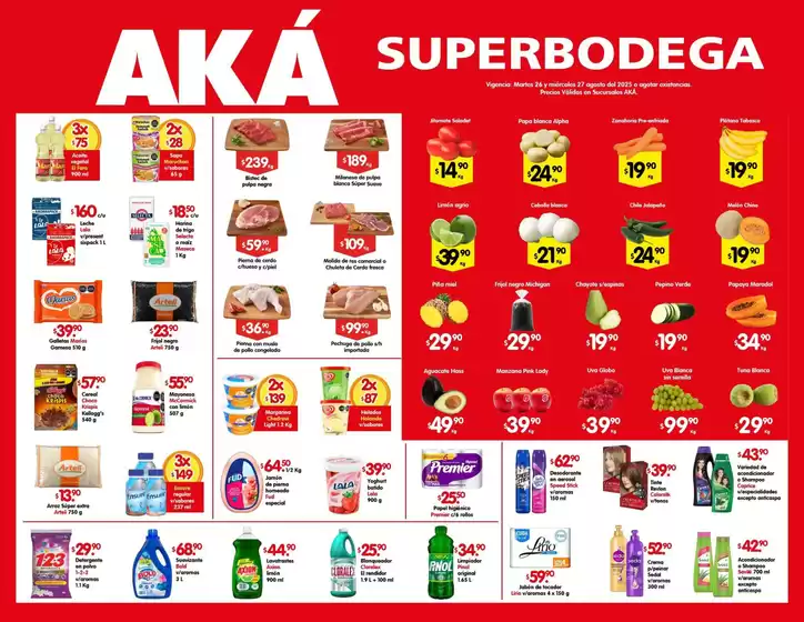 Catálogo AKÁ Superbodega en Gustavo A Madero | Ofertas AKÁ Superbodega | 2025-08-26T00:00:00.000Z - 2025-08-27T00:00:00.000Z