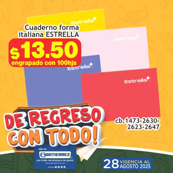 Catálogo Super Gutierrez en Zamora de Hidalgo | Gran variedad de ofertas | 2025-08-27T00:00:00.000Z - 2025-08-28T00:00:00.000Z
