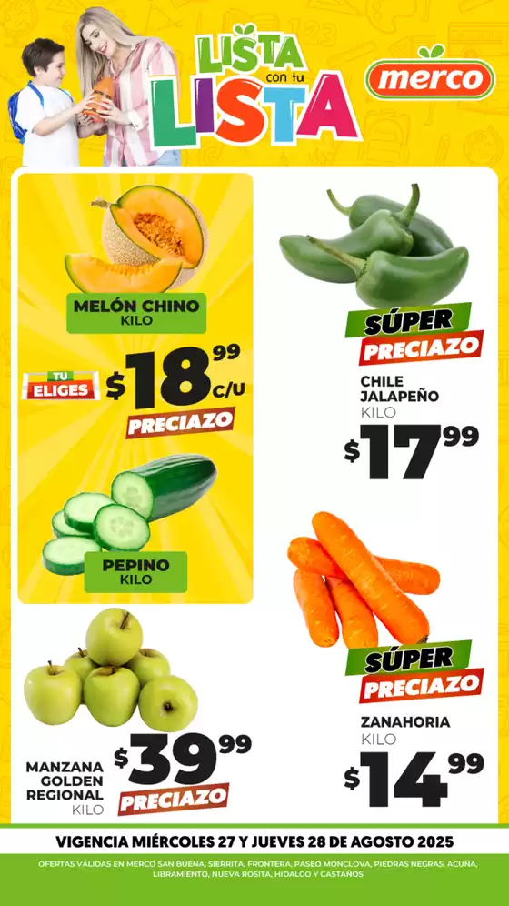 Catálogo Merco en Lerma de Villada | Frutas y verduras del 27 al 28 de Agosto | 2025-08-27T00:00:00.000Z - 2025-08-28T00:00:00.000Z