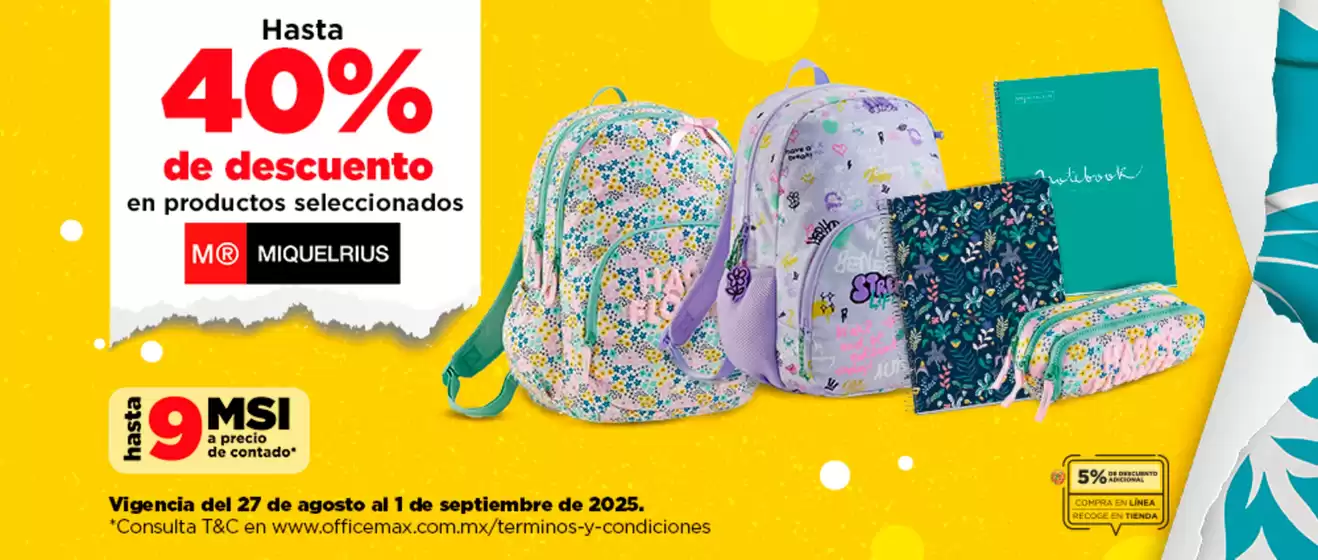 Catálogo OfficeMax en Cuitzeo (La Estancia) | Gangas exclusivas | 2025-08-27T00:00:00.000Z - 2025-09-01T00:00:00.000Z