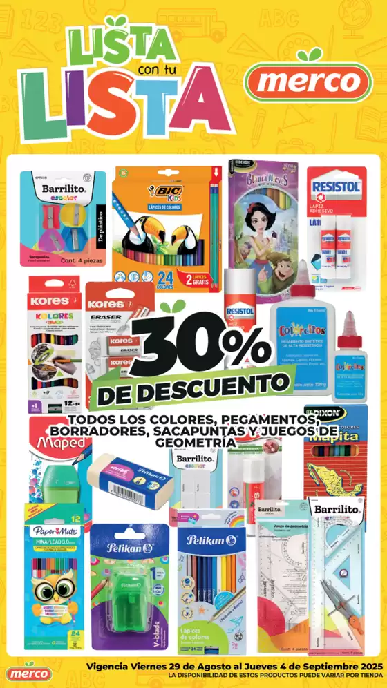 Mercancías Generales 29 Agosto al 4 Septiembre