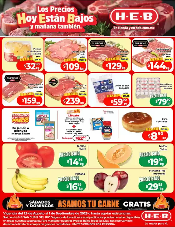 Catálogo HEB en Santiago de Querétaro | Gangas y ofertas actuales | 2025-08-29T00:00:00.000Z - 2025-09-01T00:00:00.000Z