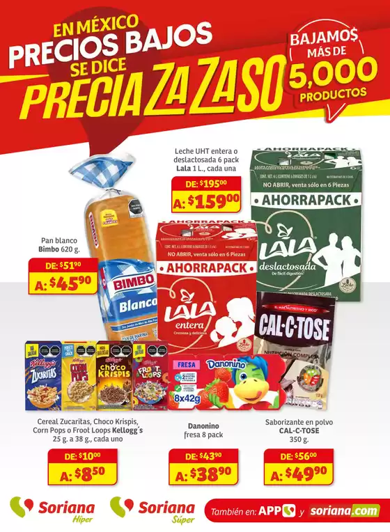 Catálogo Soriana Híper en Reynosa | Preciazazaso Híper: Ags, Col, Gto, Jal, Mich | 2025-08-29T00:00:00.000Z - 2025-09-10T00:00:00.000Z