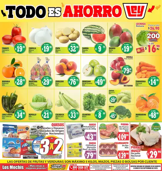 Catálogo Casa Ley en Ciudad Obregón | Gran variedad de ofertas | 2025-08-30T00:00:00.000Z - 2025-09-01T00:00:00.000Z