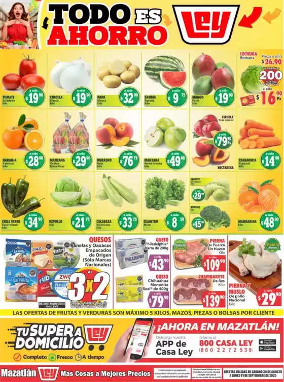 Catálogo Casa Ley en Ciudad Obregón | Gangas y ofertas actuales | 2025-08-30T00:00:00.000Z - 2025-09-01T00:00:00.000Z