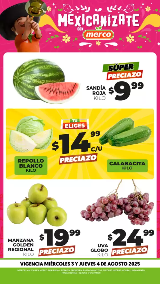 Catálogo Merco en San Luis Río Colorado | Frutas y verduras del 3 al 4 de Septiembre | 2025-09-03T00:00:00.000Z - 2025-09-04T00:00:00.000Z