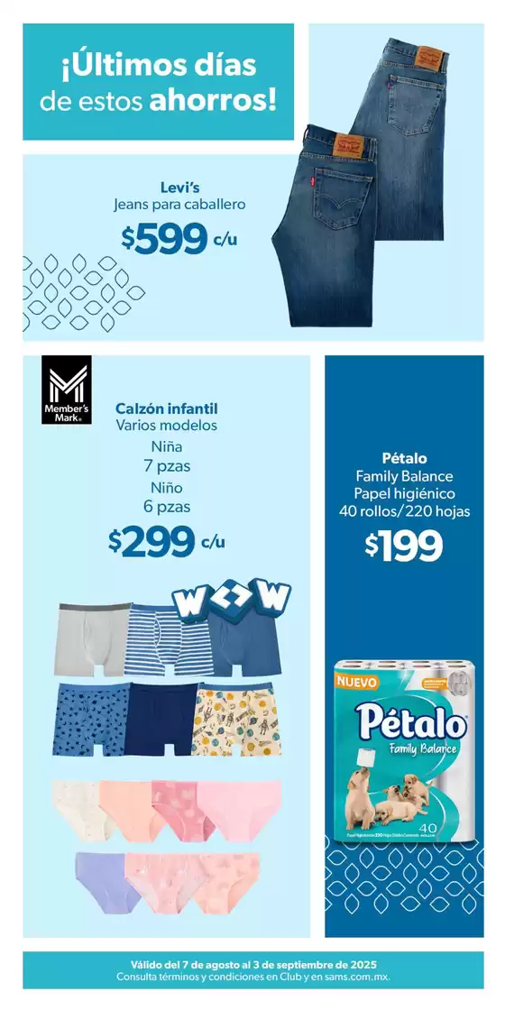 Catálogo Sam's Club en Ciudad de México | Ofertas principales para ahorradores | 2025-09-03T00:00:00.000Z - 2025-09-03T00:00:00.000Z