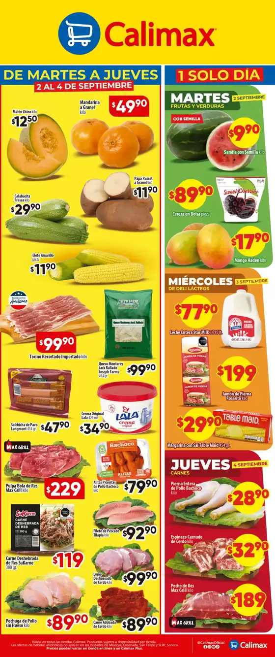 Catálogo Calimax en Mérida | Calimax Ofertas Martes-Jueves | 2025-09-03T00:00:00.000Z - 2025-09-04T00:00:00.000Z