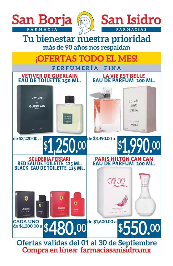 Catálogo Farmacias San Isidro y San Borja en Heroica Nogales | p mensual septiembre 2025 | 2025-09-05T00:00:00.000Z - 2025-09-30T00:00:00.000Z