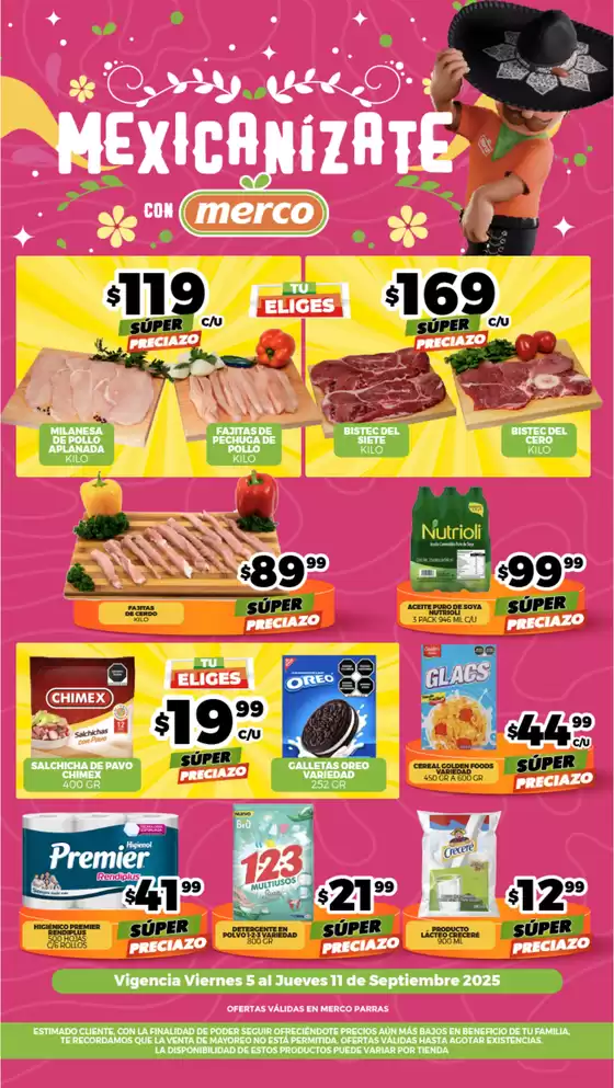 Catálogo Merco en San Nicolás de los Garza | Folleto semanal del 5 al 11 Septiembre PARRAS | 2025-09-05T00:00:00.000Z - 2025-09-11T00:00:00.000Z