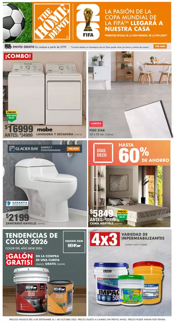 Catálogo The Home Depot en Ciudad Melchor Múzquiz | The Home Depot | 2025-09-04T00:00:00.000Z - 2025-10-01T00:00:00.000Z
