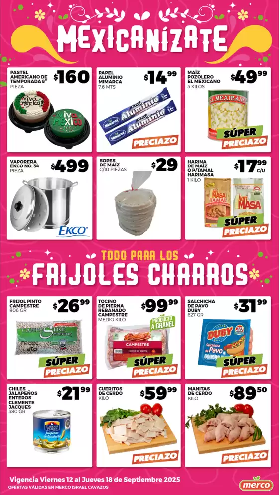 Folleto semanal del 12 al 18 Septiembre Israel Cavazos