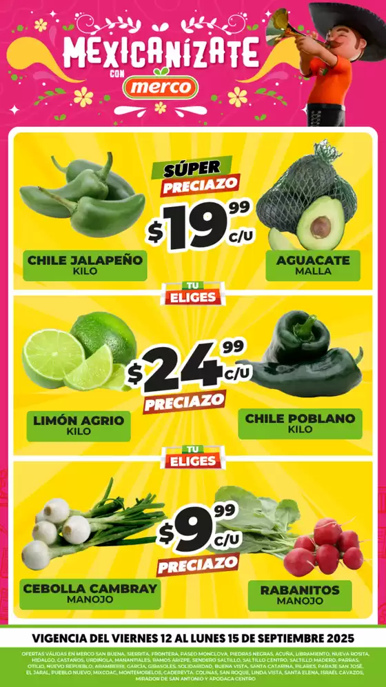 Catálogo Merco | Frutas y verduras 12 al 15 de Septiembre | 2025-09-12T00:00:00.000Z - 2025-09-15T00:00:00.000Z